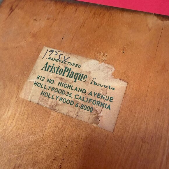 Vintage 1960s Gift - “Big Eyes” Girl Reproduction Art Print on Wood Plaque - Picture 7 of 12